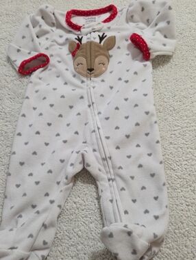CARTERS FOOTED REINDEER I PC PAJAMAS